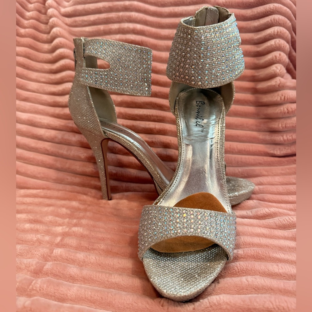 Bonnibel Glittering Silver Heels